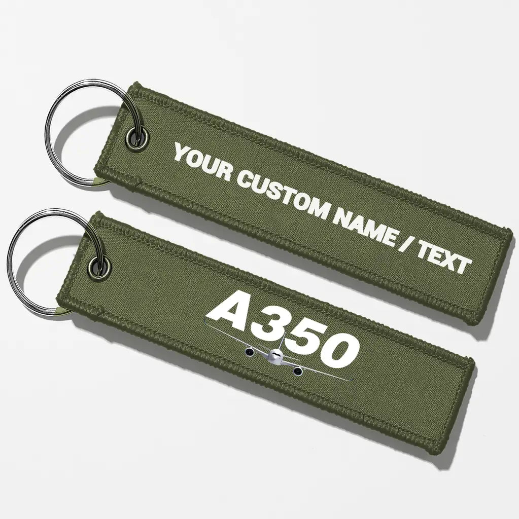 Super Airbus A350 Key Chains - Green Army - Personalized