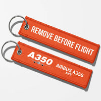 Thumbnail for Super Airbus A350 Key Chains - Orange - Remove Before Flight