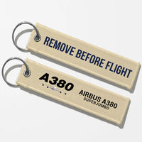Thumbnail for Super Airbus A380 Aviator Key Chains - Beige - Remove Before Flight