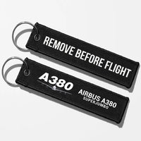 Thumbnail for Super Airbus A380 Aviator Key Chains - Black - Remove Before Flight