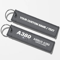 Thumbnail for Super Airbus A380 Aviator Key Chains - Gray - Personalized