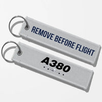 Thumbnail for Super Airbus A380 Designed Key Chains - Light Gray - Remove Before Flight