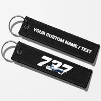 Thumbnail for Super Boeing 737 Key Chains - Black - Personalized