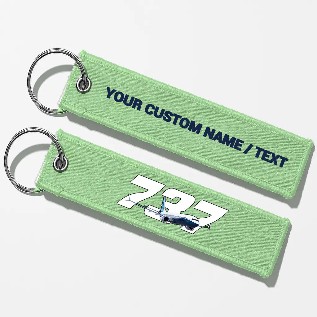 Super Boeing 737 Key Chains - Light Green - Personalized