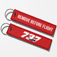 Thumbnail for Super Boeing 737 Key Chains - Red - Remove Before Flight