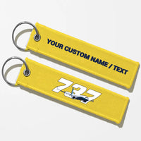 Thumbnail for Super Boeing 737 Key Chains - Yellow - Personalized