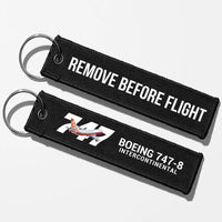 Thumbnail for Super Boeing 747-8 Intercontinental Key Chains - Black - Remove Before Flight