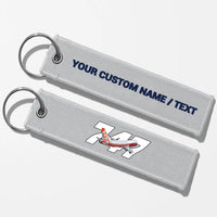 Thumbnail for Super Boeing 747-8 Intercontinental Key Chains - Light Gray - Personalized