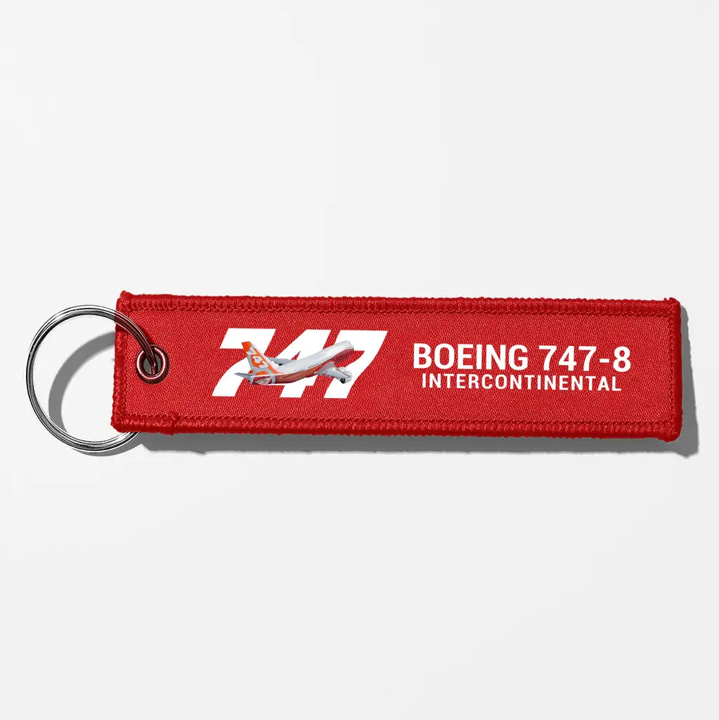 Super Boeing 747-8 Intercontinental Key Chains - Red