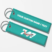 Thumbnail for Super Boeing 747-8 Intercontinental Key Chains - Turquoise - Personalized