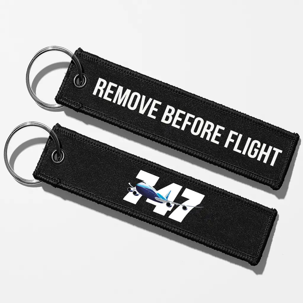 Super Boeing 747 Key Chains - Black - Remove Before Flight