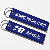 Thumbnail for Super Boeing 747 Key Chains - Blue - Remove Before Flight