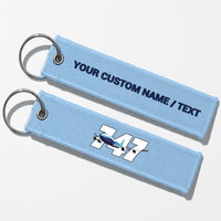 Thumbnail for Super Boeing 747 Key Chains - Light Blue - Personalized