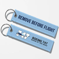 Thumbnail for Super Boeing 747 Key Chains - Light Blue - Remove Before Flight