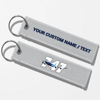 Thumbnail for Super Boeing 747 Key Chains - Light Gray - Personalized