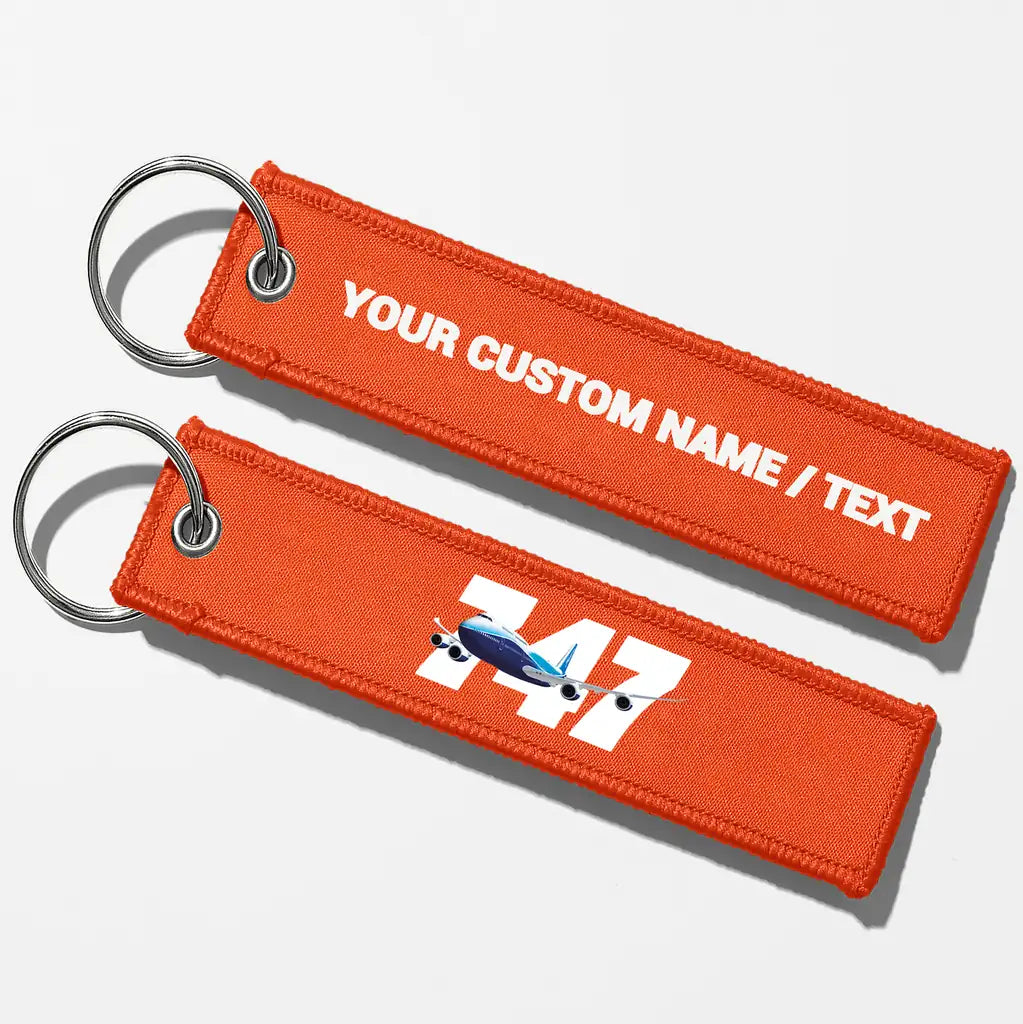 Super Boeing 747 Key Chains - Orange - Personalized