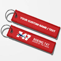 Thumbnail for Super Boeing 747 Key Chains - Red - Personalized