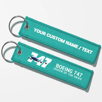 Thumbnail for Super Boeing 747 Key Chains - Turquoise - Personalized