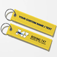 Thumbnail for Super Boeing 747 Key Chains - Yellow - Personalized
