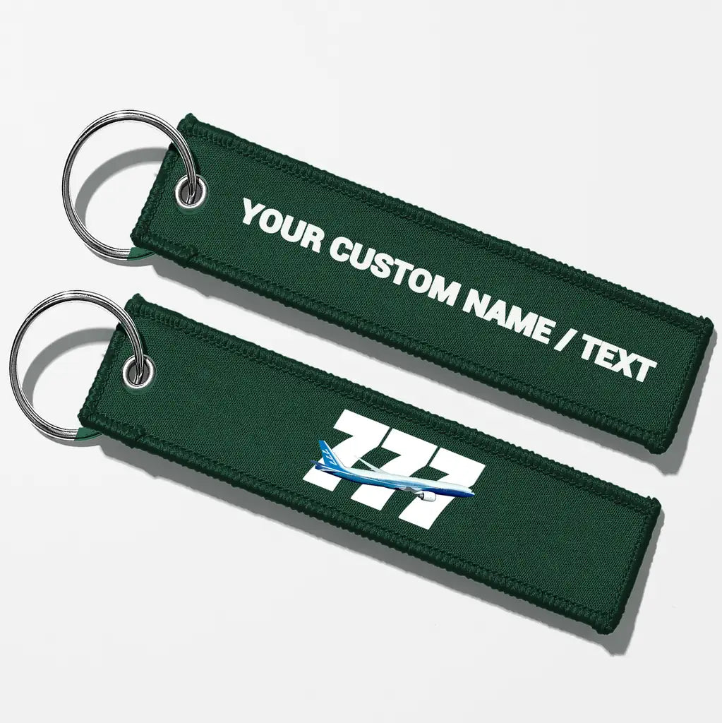 Super Boeing 777 Key Chains - Dark Green - Personalized