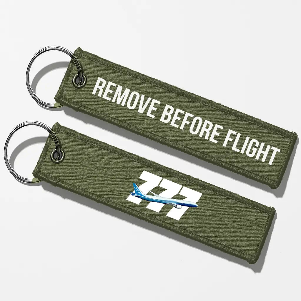 Super Boeing 777 Key Chains - Green Army - Remove Before Flight