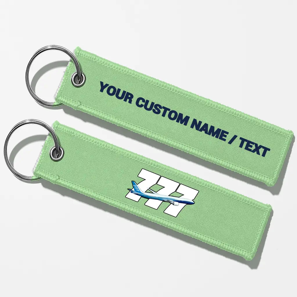Super Boeing 777 Key Chains - Light Green - Personalized