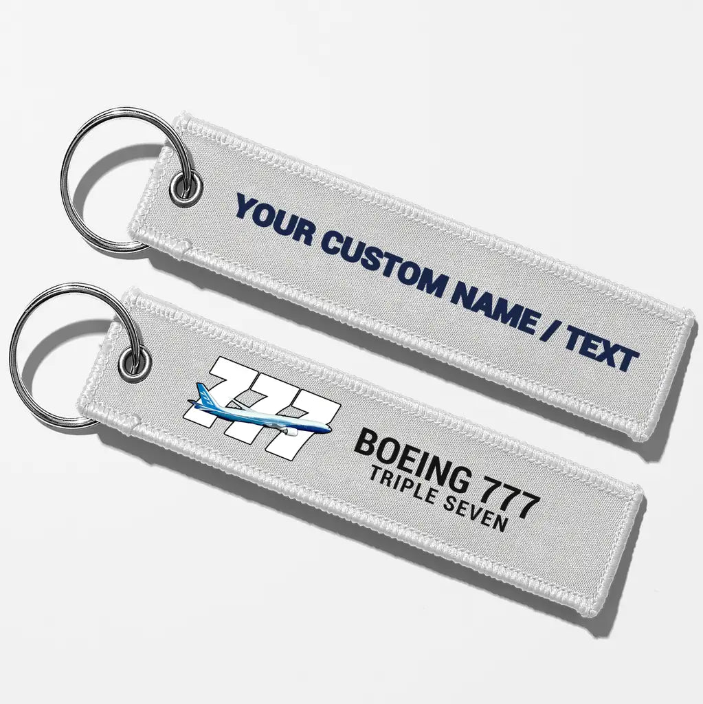 Super Boeing 777 Key Chains - White - Personalized
