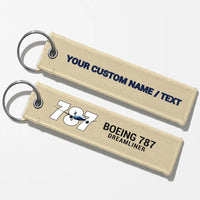 Thumbnail for Super Boeing 787 Key Chains - Beige - Personalized