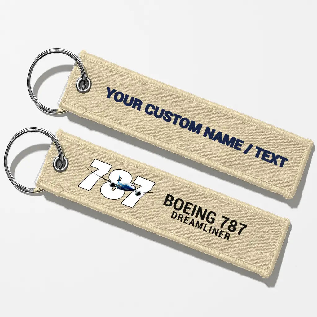 Super Boeing 787 Key Chains - Beige - Personalized