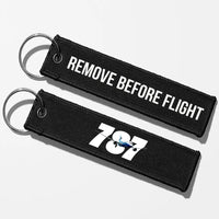 Thumbnail for Super Boeing 787 Key Chains - Black - Remove Before Flight