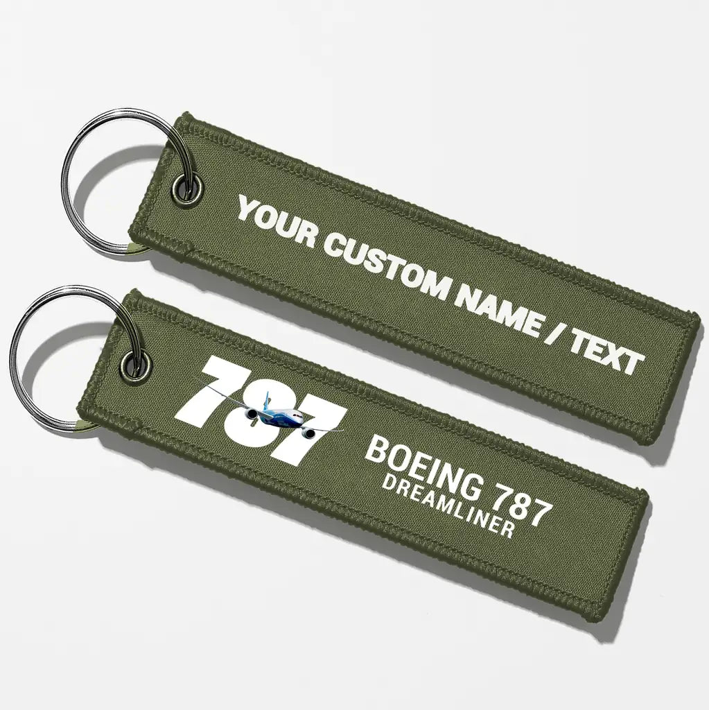 Super Boeing 787 Key Chains - Green Army - Personalized
