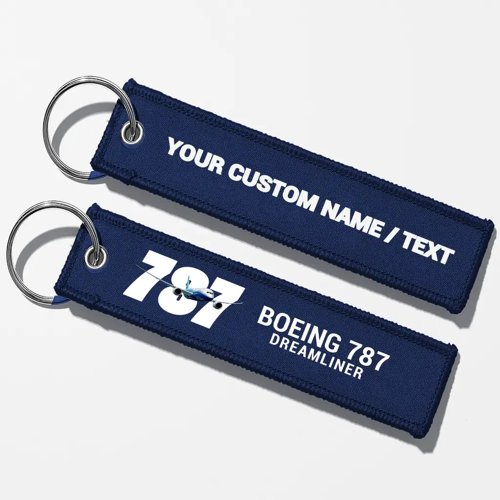 Super Boeing 787 Key Chains - Navy Blue - Personalized