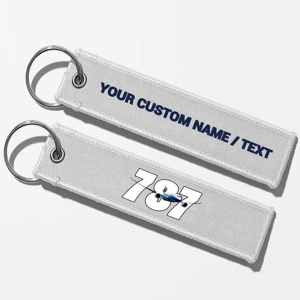 Super Boeing 787 Key Chains - White - Personalized