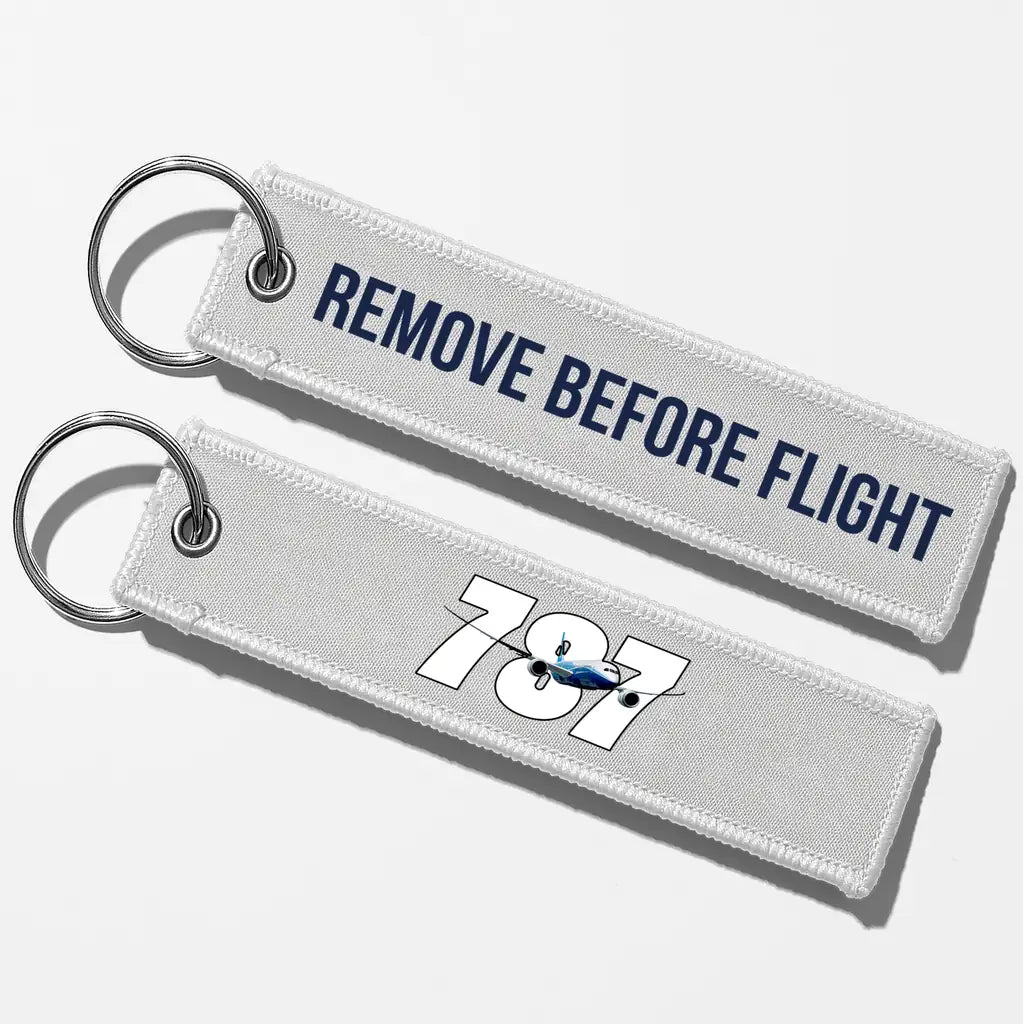 Super Boeing 787 Key Chains - White - Remove Before Flight
