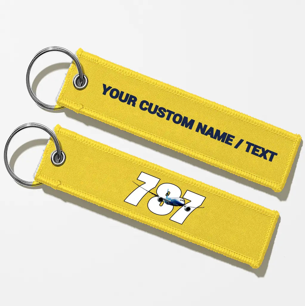 Super Boeing 787 Key Chains - Yellow - Personalized