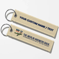 Thumbnail for Supermarine Spitfire Mk IX Aviator Key Chains - Beige - Personalized