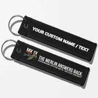 Thumbnail for Supermarine Spitfire Mk IX Aviator Key Chains - Black - Personalized