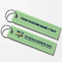 Thumbnail for Supermarine Spitfire Mk IX Aviator Key Chains - Light Green - Personalized