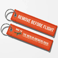 Thumbnail for Supermarine Spitfire Mk IX Aviator Key Chains - Orange - Remove Before Flight