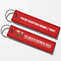 Thumbnail for Supermarine Spitfire Mk IX Aviator Key Chains - Red - Personalized
