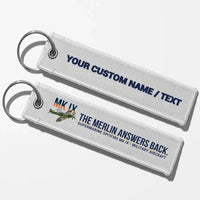 Thumbnail for Supermarine Spitfire Mk IX Aviator Key Chains - White - Personalized