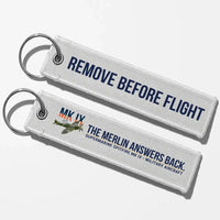 Thumbnail for Supermarine Spitfire Mk IX Aviator Key Chains - White - Remove Before Flight