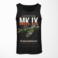 Thumbnail for Supermarine Spitfire Mk IX design on black tank top