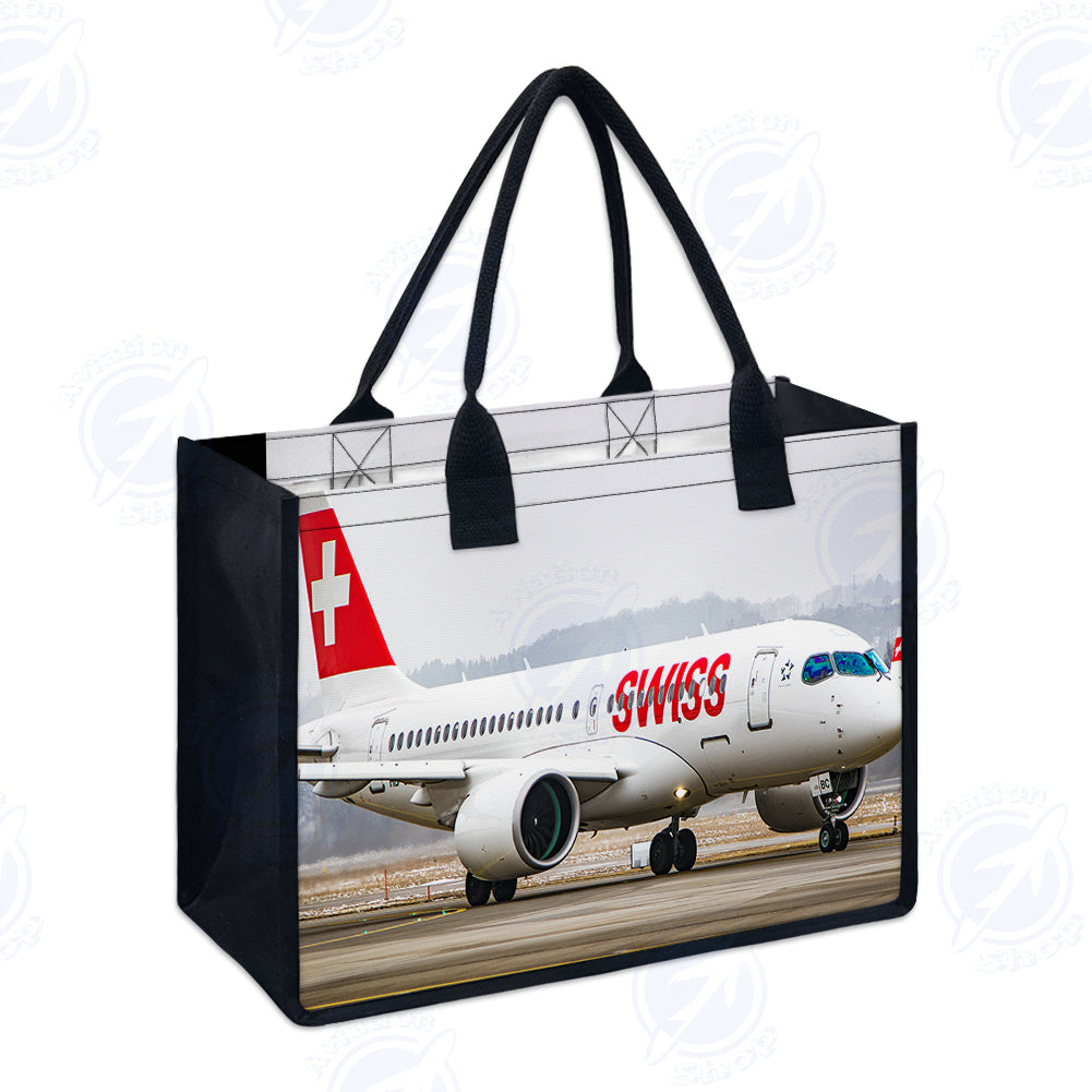 Swiss Airlines Bombardier CS100 Designed Special Canvas Bags