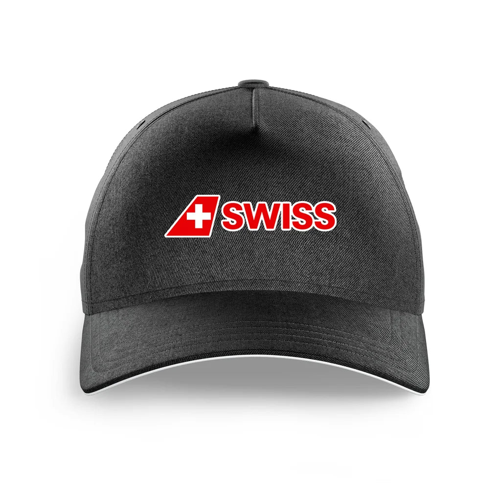 Swiss International Airlines printed hat - black