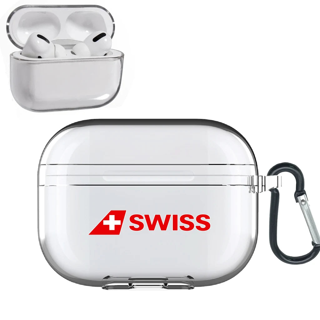 Swiss International Airlines AirPods Pro transparent case - With Buckle