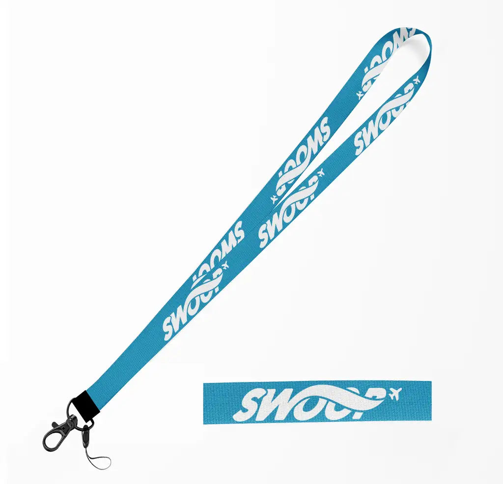 Swoop Airlines lanyard - light blue