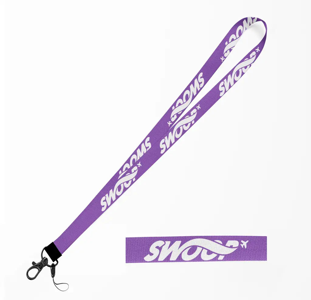 Swoop Airlines lanyard - purple