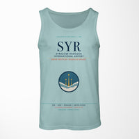 Thumbnail for Syracuse Hancock International Airport (SYR) design on light green tank top