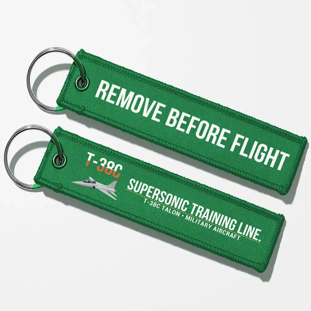 T-38C Talon Aviator Key Chains - Green - Remove Before Flight